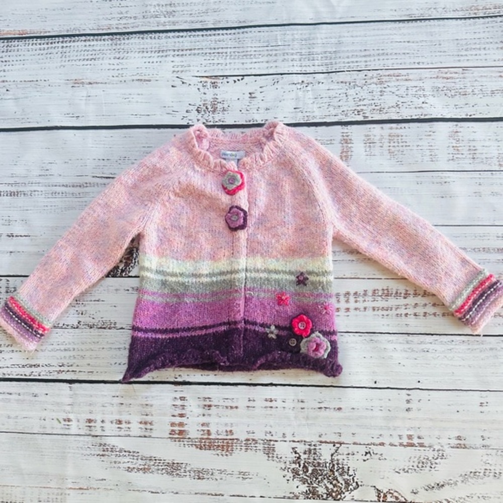 Little Girls button down knit sweater! Size 3/3T